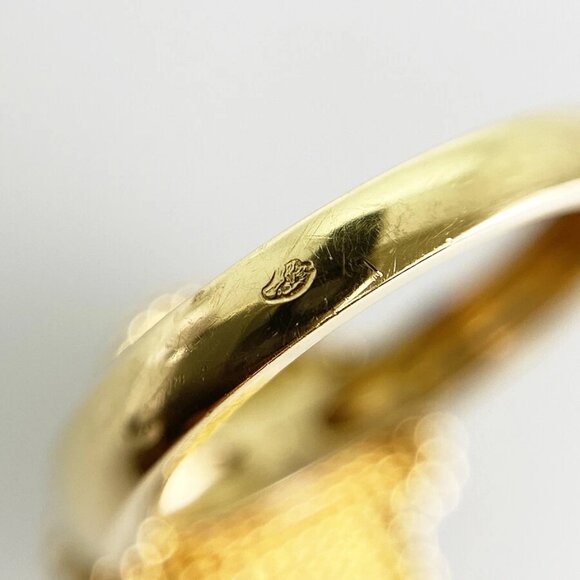 Van Cleef & Arpels Vintage Alhambra Yellow gold Shell diamond Ring - Picture 8 of 16